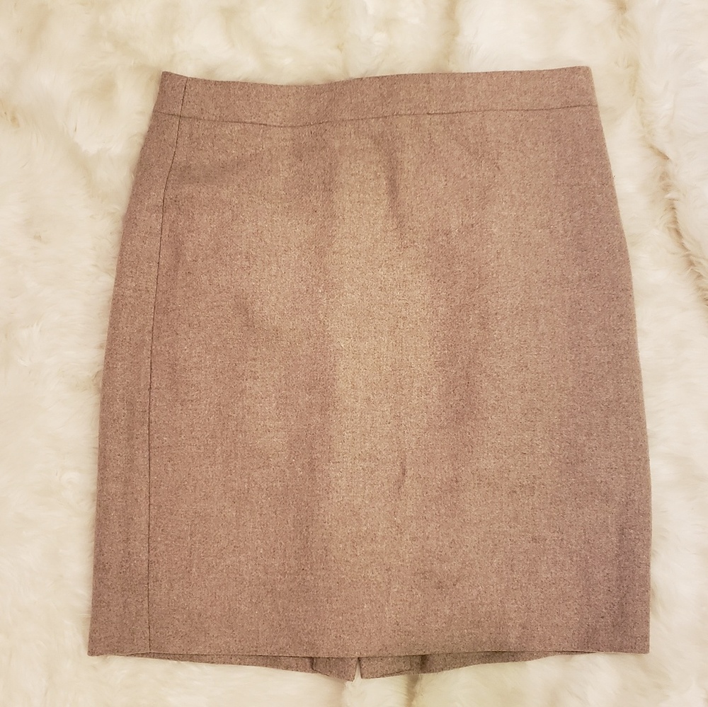 Jcrew camel wool pencil skirt